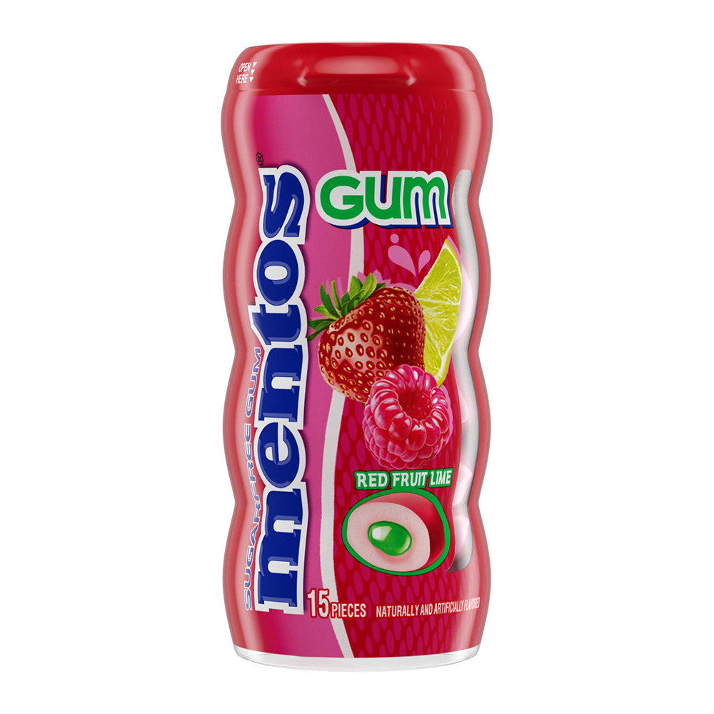Mentos Red Fruit and Lime Sugar Free Gummies, 15 Ea